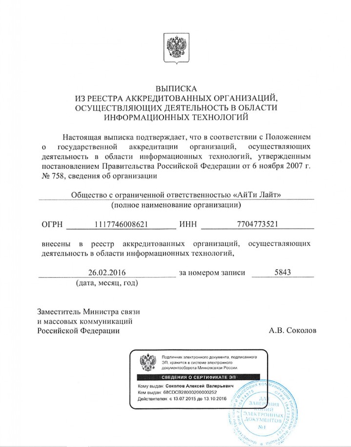 Аккредитованная ИТ-компания